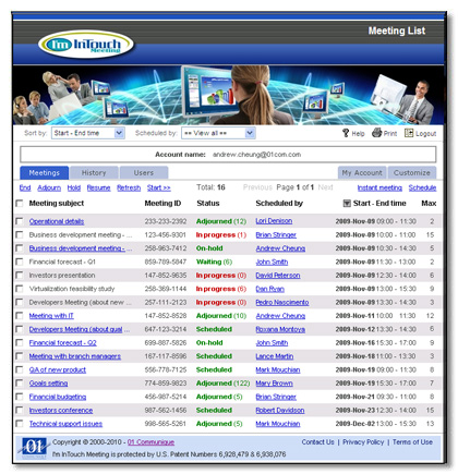 I'm InTouch Meeting desktop screen sharing