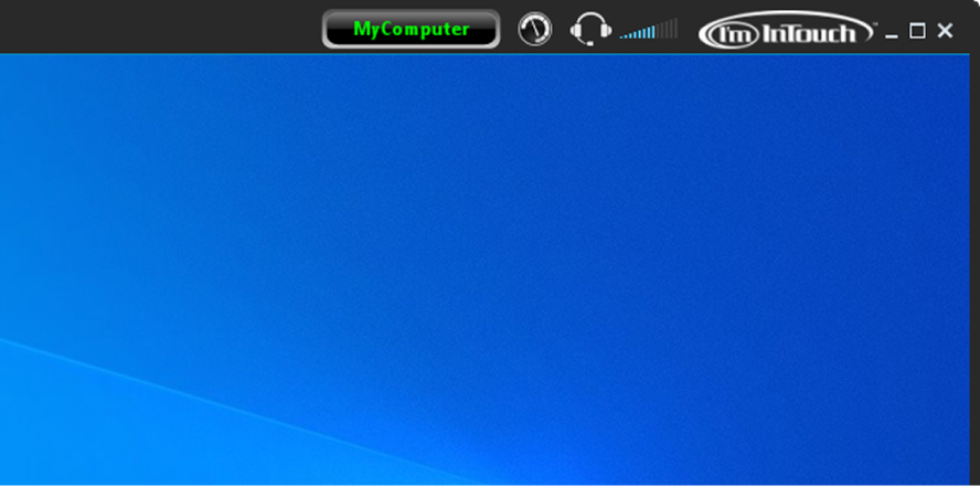 I'm InTouch screen with audio setting button